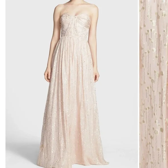 erin fetherston gold dress Ellie Wilde EW35228 - Long Novelty Sequin , Tulle Mermaid Dress